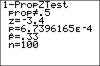 The 1-PropZTest( Command