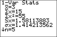The 1-Var Stats Command