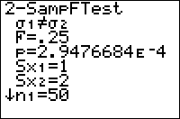 The 2-SampFTest Command