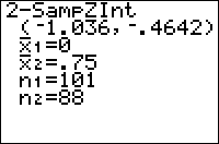 The 2-SampZInt( Command