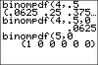 The binompdf( Command