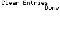 The Clear Entries Command