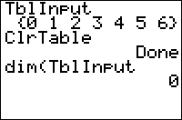 The ClrTable Command