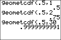 The geometcdf( Command