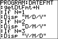 The getDtFmt Command