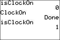 The isClockOn Command