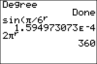 The r (Radian Symbol) Command