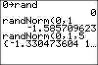 The randNorm( Command