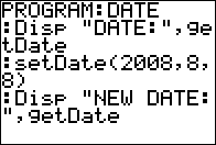 The setDate( Command