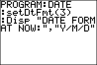 The setDtFmt( Command