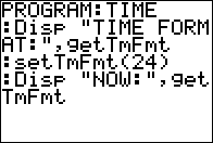 The setTmFmt( Command