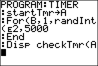 The startTmr Command