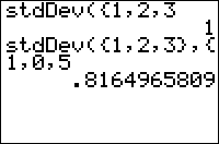 The stdDev( Command