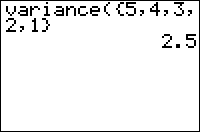 The variance( Command